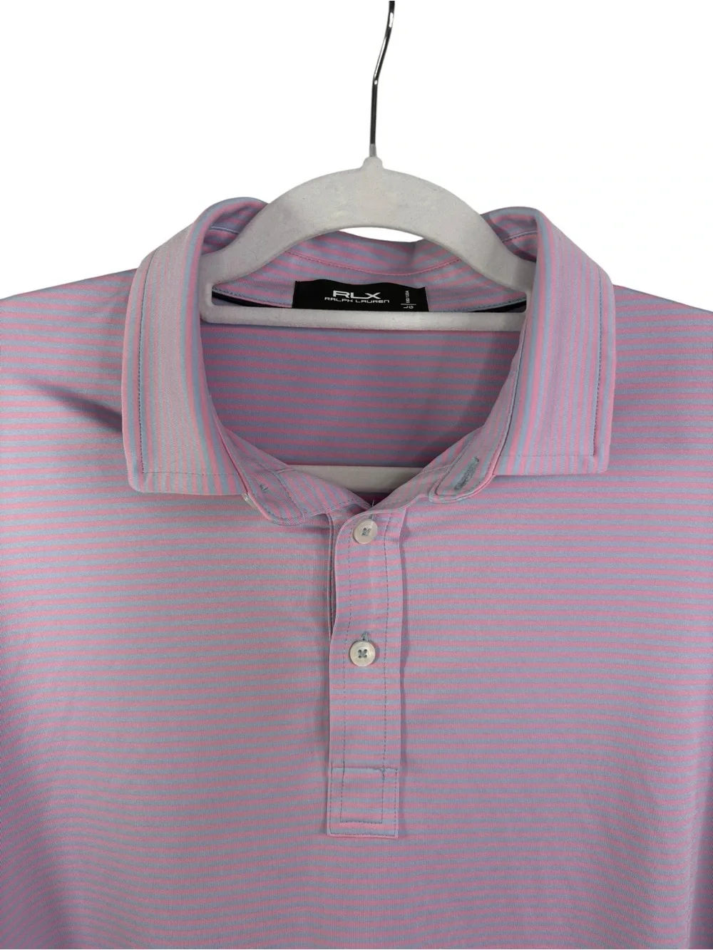 RLX Ralph Lauren striped golf Men's Polo Shirt - Light Lavender size L